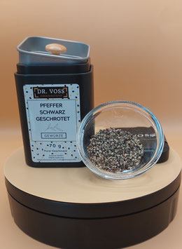 Pfeffer schwarz, geschrotet