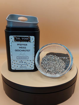 Pfeffer weiß, geschrotet