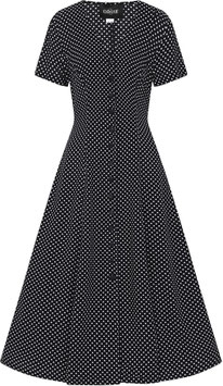 Collectif Riley mini polkadot jurk navy