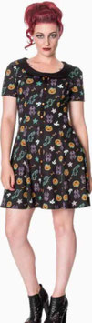 Banned midnight orchid mini jurk