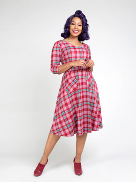 Collectif Cerere winterberry check swing jurk