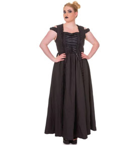 Banned Daysleeper maxi jurk zwart