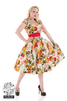Hearts & Roses mix floral swing jurk