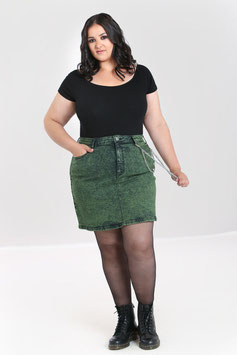 Hell Bunny Finn jeans rok groen mt 2xl