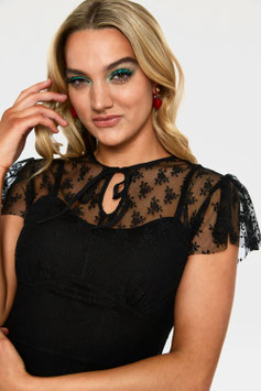 Vooodoo Vixen melody swing jurk zwart mt M
