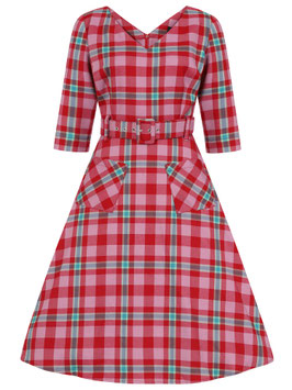 Collectif Cerere winterberry check swing jurk