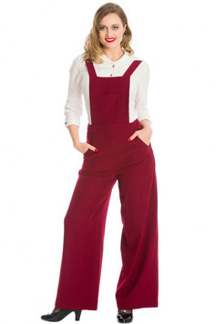 Banned day dreaming dungarees burgundy