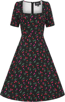 Collectif Tilda sweetheart cherry swing jurk