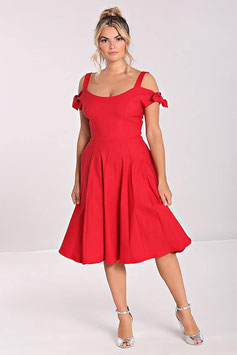 Hell Bunny Nancy swing jurk rood mt 4xl