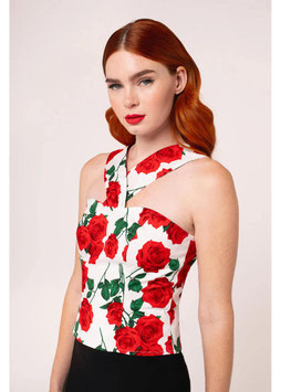 Hell Bunny Dolce Vita top wit