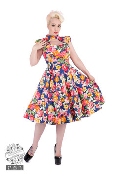 Hearts & Roses tropical floral swing jurk