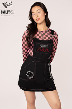 Hell Bunny x smiley world Dylan pinafore jurk mt L
