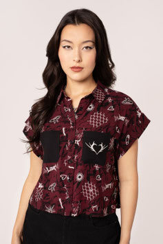 Hell Bunny doomed shirt mt S