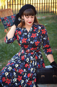 Hearts & Roses Milly floral swing jurk