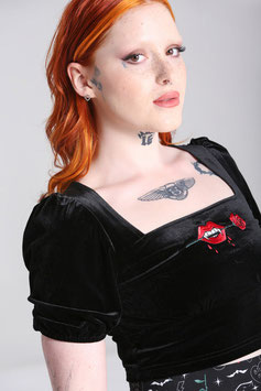 Hell Bunny Lilith velvet top