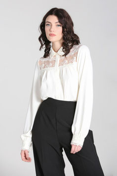 Hell Bunny Lucille blouse ivory