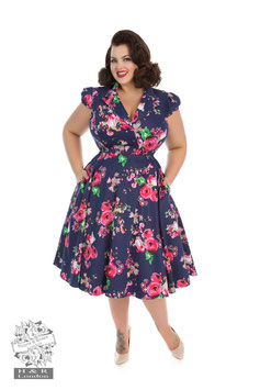 Hearts & Roses Midnight garden swing jurk
