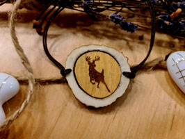 Armband Holz trifft Hirsch - Hirsch springt