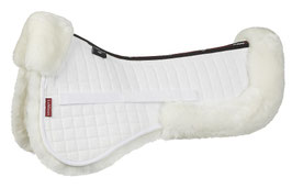 AMORTISSEUR MOUTON MERINOS  Prolambskin Dressage Half Pad White/White Merino + Half Pads