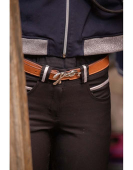 Ceinture penelope signature Cognac - Noir