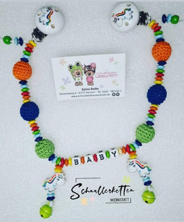 Kinderwagenkette Einhorn Regenbogen