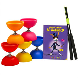Set Diabolo pour les enfants: Diabolo, baguettes et livret d'instructions