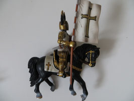 Schleich Fahnenträger auf Pferd Kreuzritter, 2003
