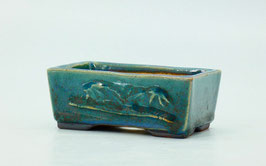 pot rectangulaire oribe avec relief