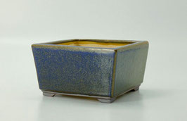 pot carré bleu pailleté