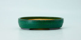 pot ovale vert bronze