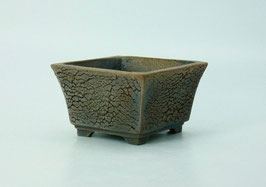 pot carré craquelé