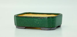 pot rectangulaire vert bronze