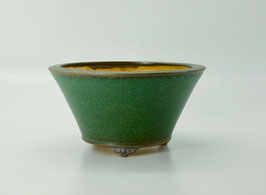 pot rond vert bronze