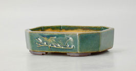 pot rectangulaire oribe avec relief