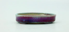pot ovale bleu et rouge