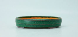 pot ovale vert bronze