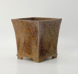 pot carré craquelé