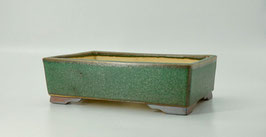 pot rectangulaire vert bronze