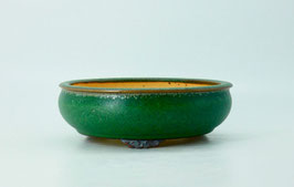 pot rond vert bronze