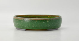 pot ovale vert bronze