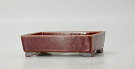 pot rectangulaire rouge de cuivre