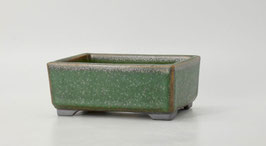 pot rectangulaire vert bronze
