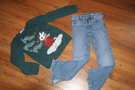 *MF73 Winter Outfit 110/116 Jeans und Pullover