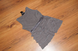 *MD78 Kleidchen grau Schleife 80