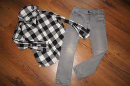 *JF7 Karohemden Jeans Set 116