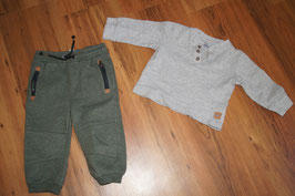 *JD48 stylisches Outfit mit Lederapplikationen Optik 80
