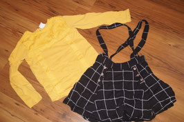 *MF72 catimini Latzrock mit ZARA senfgelb LA Shirt 110/116