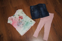 152MD Jeansrock OUtfit Benetton 80/86