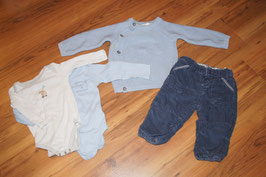 *JC11 Bären Set 4tlg Strick 74/80