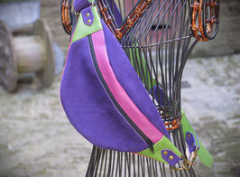 Sac Banane "Bleu-Violet, Rose Fushia et Vert Pomme"